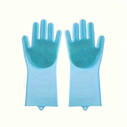 2 - Pieces: 2 - in - 1 Pet Dog Bath Gloves with Silicone Brush - Cartsfy Inc.