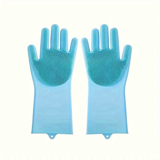 2 - Pieces: 2 - in - 1 Pet Dog Bath Gloves with Silicone Brush - Cartsfy Inc.