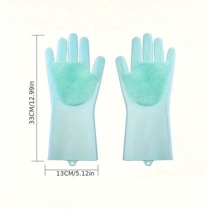 2 - Pieces: 2 - in - 1 Pet Dog Bath Gloves with Silicone Brush - Cartsfy Inc.