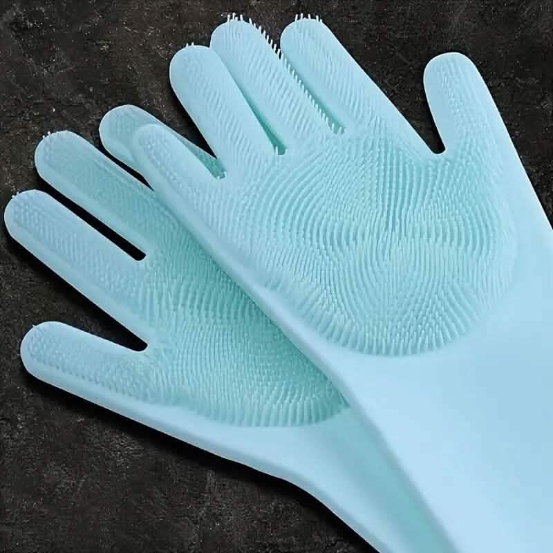 2 - Pieces: 2 - in - 1 Pet Dog Bath Gloves with Silicone Brush - Cartsfy Inc.