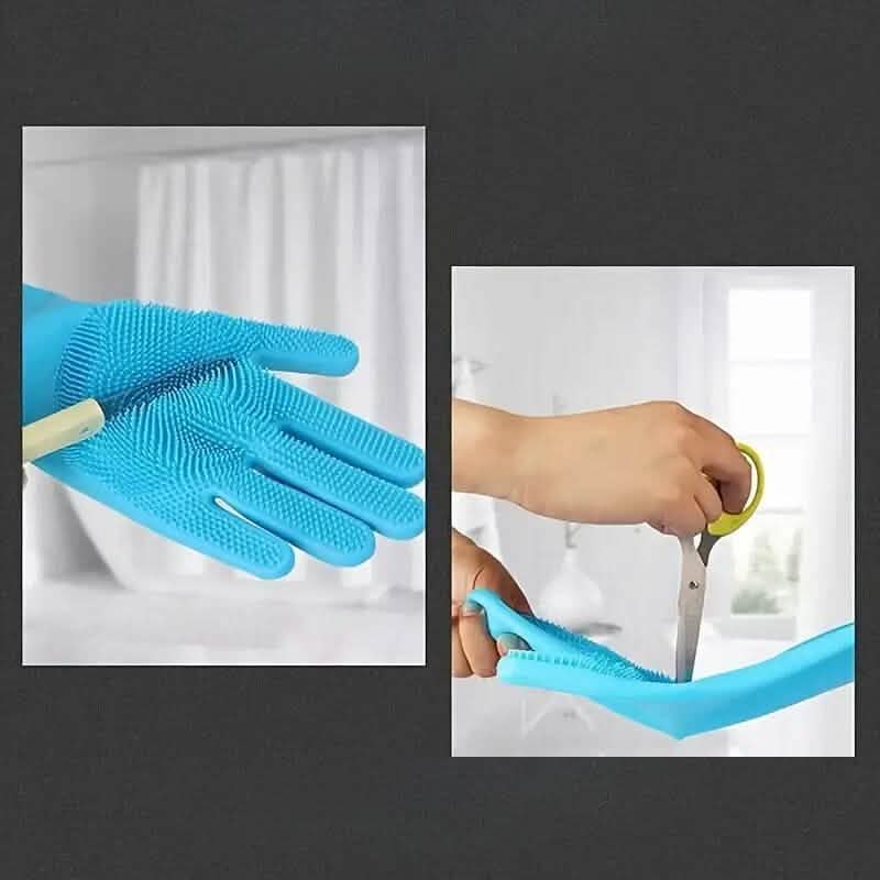 2 - Pieces: 2 - in - 1 Pet Dog Bath Gloves with Silicone Brush - Cartsfy Inc.