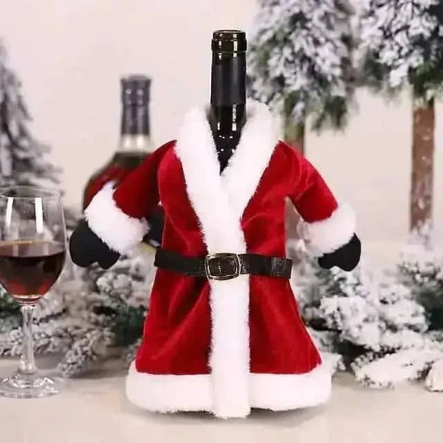 2-Pieces: Christmas Wine Bottle Cover Merry Christmas Decor Cartsfy Inc.