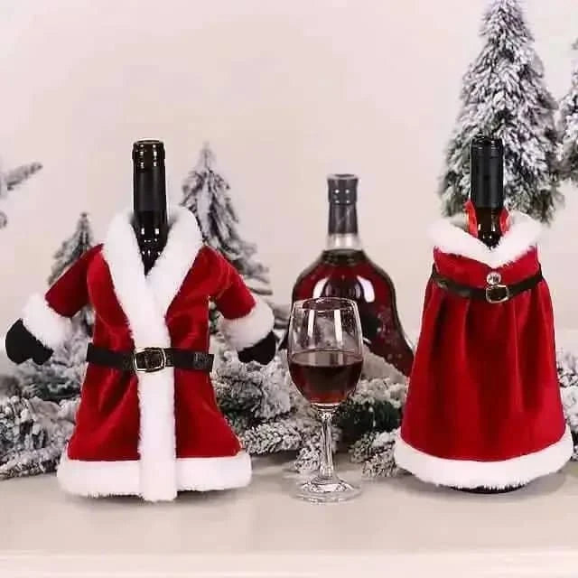 2-Pieces: Christmas Wine Bottle Cover Merry Christmas Decor Cartsfy Inc.