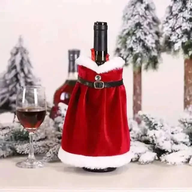2-Pieces: Christmas Wine Bottle Cover Merry Christmas Decor Cartsfy Inc.
