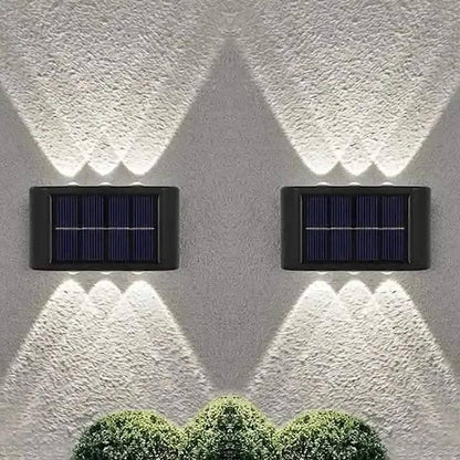 2-Pieces: Outdoor Wall Light Solar Waterproof LED Light DailySale Warm White White Warm White-White-