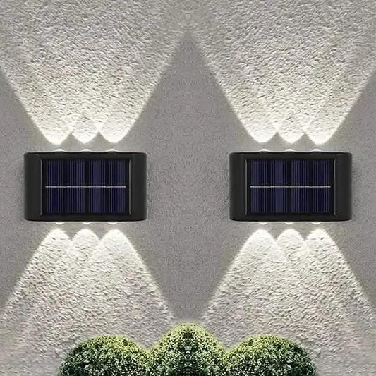 2-Pieces: Outdoor Wall Light Solar Waterproof LED Light DailySale Warm White White Warm White-White-
