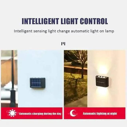 2-Pieces: Outdoor Wall Light Solar Waterproof LED Light DailySale Warm White White Warm White-White-