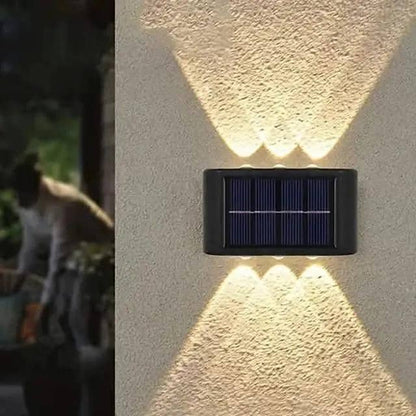 2-Pieces: Outdoor Wall Light Solar Waterproof LED Light DailySale Warm White White Warm White-White-