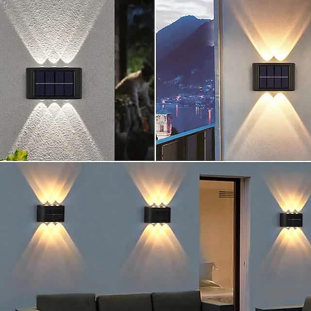2-Pieces: Outdoor Wall Light Solar Waterproof LED Light Cartsfy Inc.