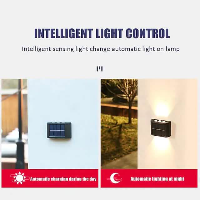 2-Pieces: Outdoor Wall Light Solar Waterproof LED Light Cartsfy Inc.