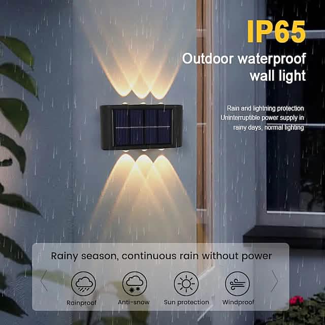 2-Pieces: Outdoor Wall Light Solar Waterproof LED Light Cartsfy Inc.