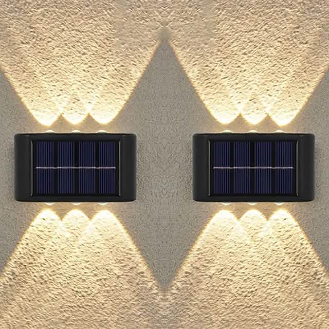 2-Pieces: Outdoor Wall Light Solar Waterproof LED Light Cartsfy Inc.