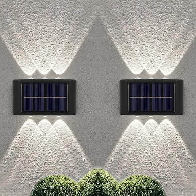 2-Pieces: Outdoor Wall Light Solar Waterproof LED Light Cartsfy Inc.