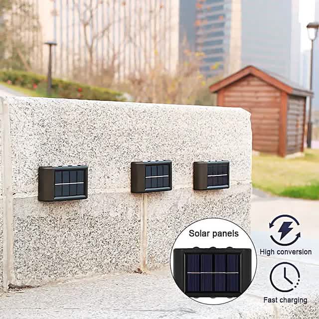 2-Pieces: Outdoor Wall Light Solar Waterproof LED Light Cartsfy Inc.