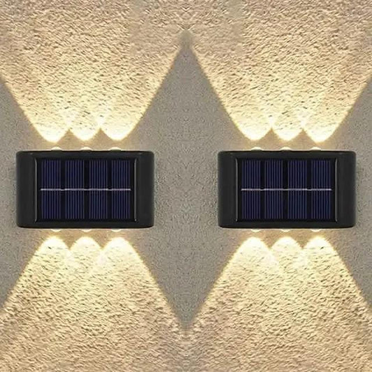 2-Pieces: Outdoor Wall Light Solar Waterproof LED Light DailySale Warm White White Warm White-White-