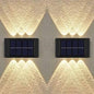 2-Piece Solar Outdoor Wall Lights - Waterproof LED Lights