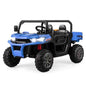 2-Seater Kids Ride On Dump Truck with Dump Bed and Shovel-Blue Cartsfy Inc.