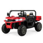2-Seater Kids Ride On Dump Truck with Dump Bed and Shovel-Red Cartsfy Inc.