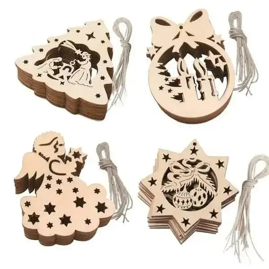 20-Pack: Christmas Day Decoration Pendant DailySale Tree Candle Angel Tree-Candle-Angel-Octagon-