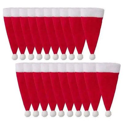 20-Piece: Christmas Santa Hat Silverware Storage Bag Cartsfy Inc.