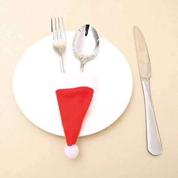 20-Piece: Christmas Santa Hat Silverware Storage Bag Cartsfy Inc.
