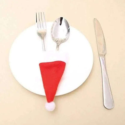 20-Piece: Christmas Santa Hat Silverware Storage Bag Cartsfy Inc.