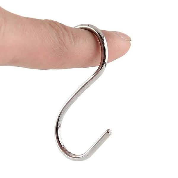 20-Piece: Household Holder Kitchen Stainless Steel S Shaped Hooks Cartsfy Inc.