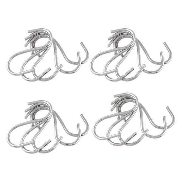 20-Piece: Household Holder Kitchen Stainless Steel S Shaped Hooks Cartsfy Inc.