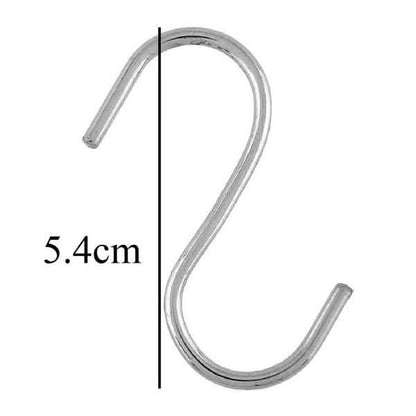 20-Piece: Household Holder Kitchen Stainless Steel S Shaped Hooks Cartsfy Inc.