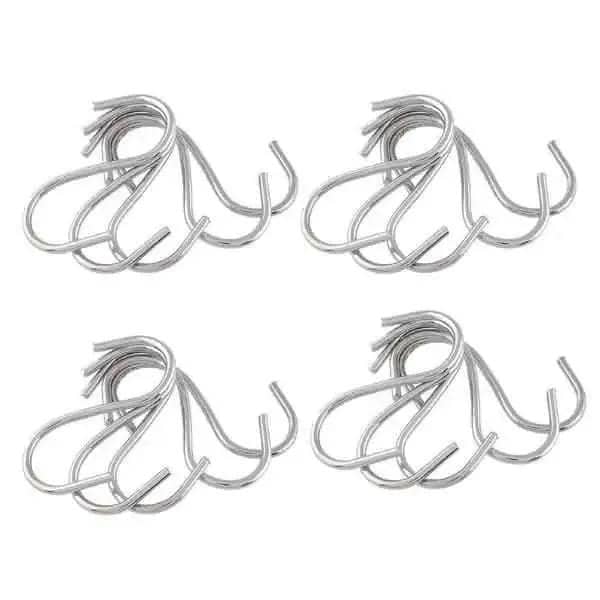 20-Piece Stainless Steel S Shaped Hooks for Home Organization