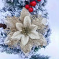 20-Pieces: Artificial Poinsettia Flowers Christmas Ornament Cartsfy Inc.