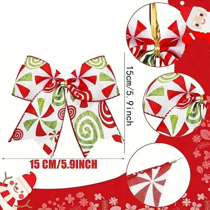 20-Pieces: Christmas Tree Bow Decorations