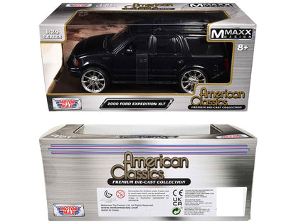 2000 Ford Expedition XLT Black Metallic "Maxx Design" "American Classics" Series 1/24 Diecast Model Car by Motormax Cartsfy Inc.