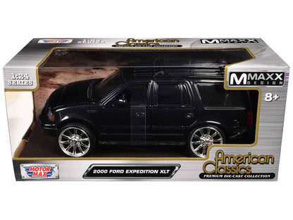 2000 Ford Expedition XLT Black Metallic "Maxx Design" "American Classics" Series 1/24 Diecast Model Car by Motormax Cartsfy Inc.