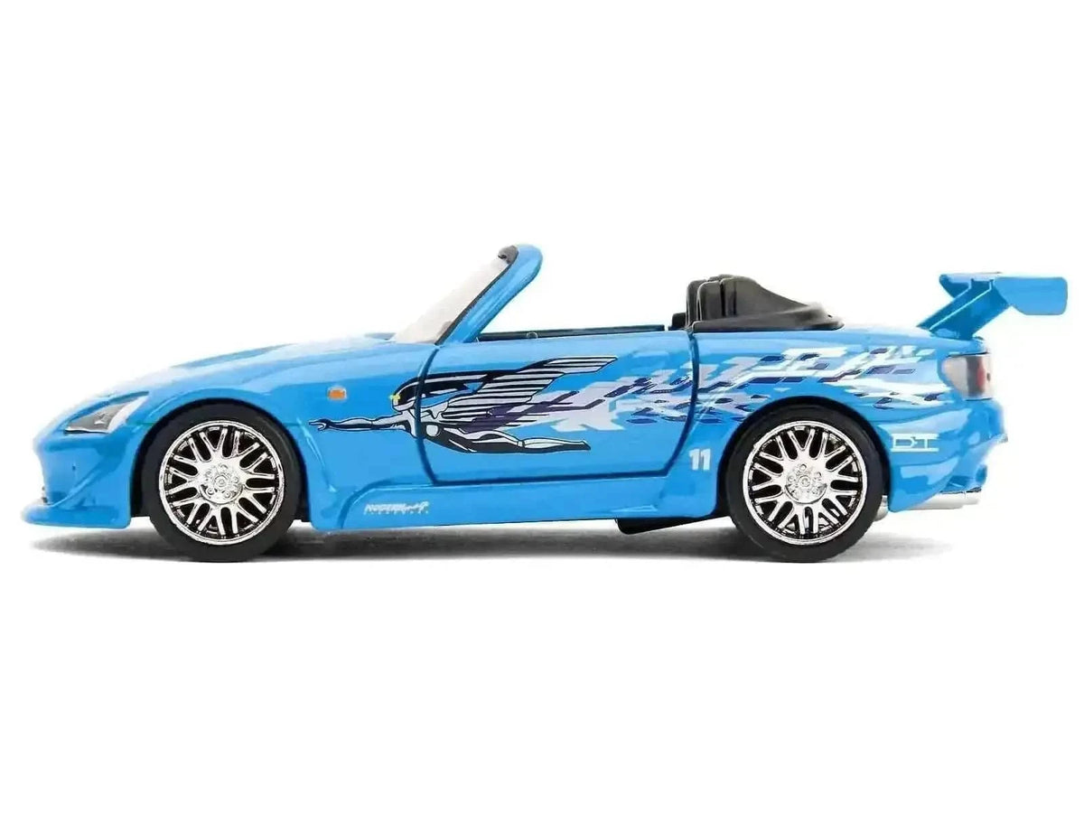 2001 Honda S2000 Convertible Blue with Graphics "Fast & Furious Remix - 25th Anniversary" Series  1/32 Diecast Model Car by Jada Cartsfy Inc.