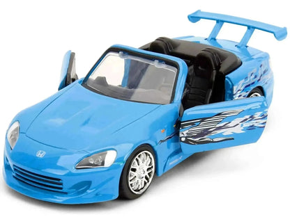 2001 Honda S2000 Convertible Blue with Graphics "Fast & Furious Remix - 25th Anniversary" Series  1/32 Diecast Model Car by Jada Cartsfy Inc.