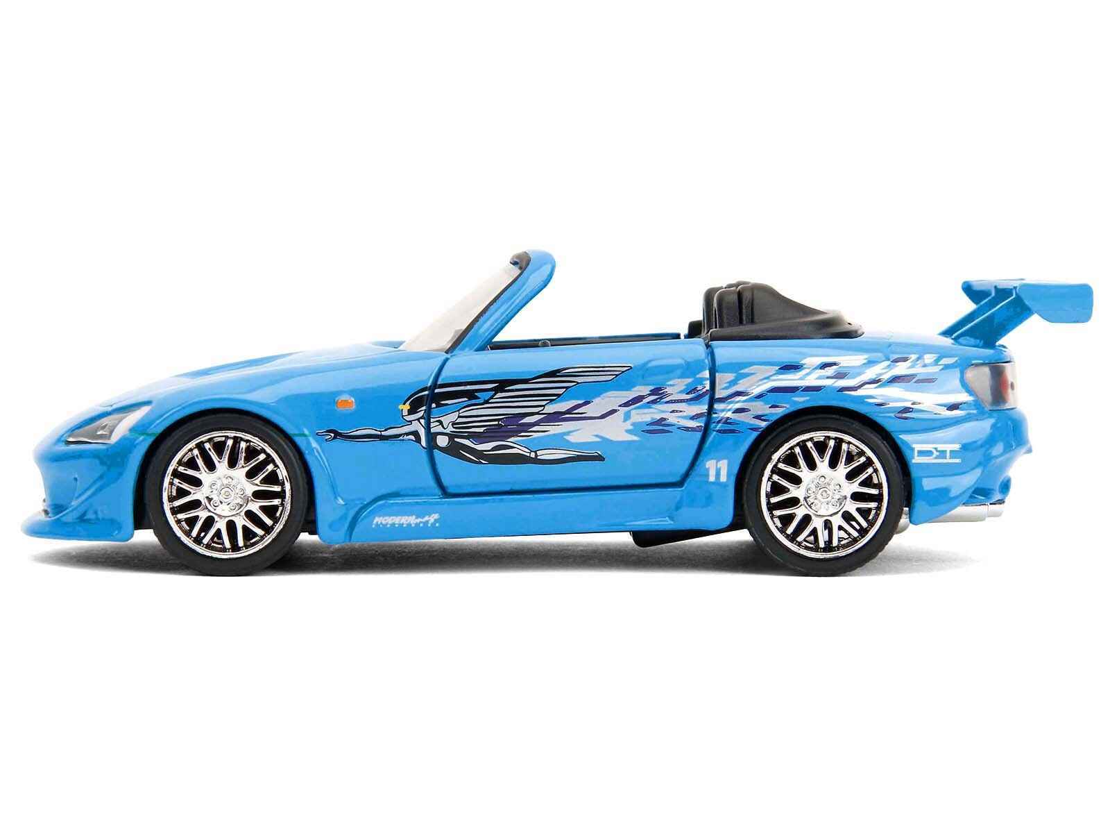 2001 Honda S2000 Convertible Blue with Graphics "Fast & Furious Remix - 25th Anniversary" Series  1/32 Diecast Model Car by Jada Cartsfy Inc.