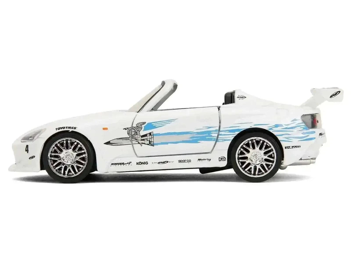 2001 Honda S2000 Convertible White with Graphics "Fast & Furious Remix - 25th Anniversary" Series 1/32 Diecast Model Car by Jada Cartsfy Inc.