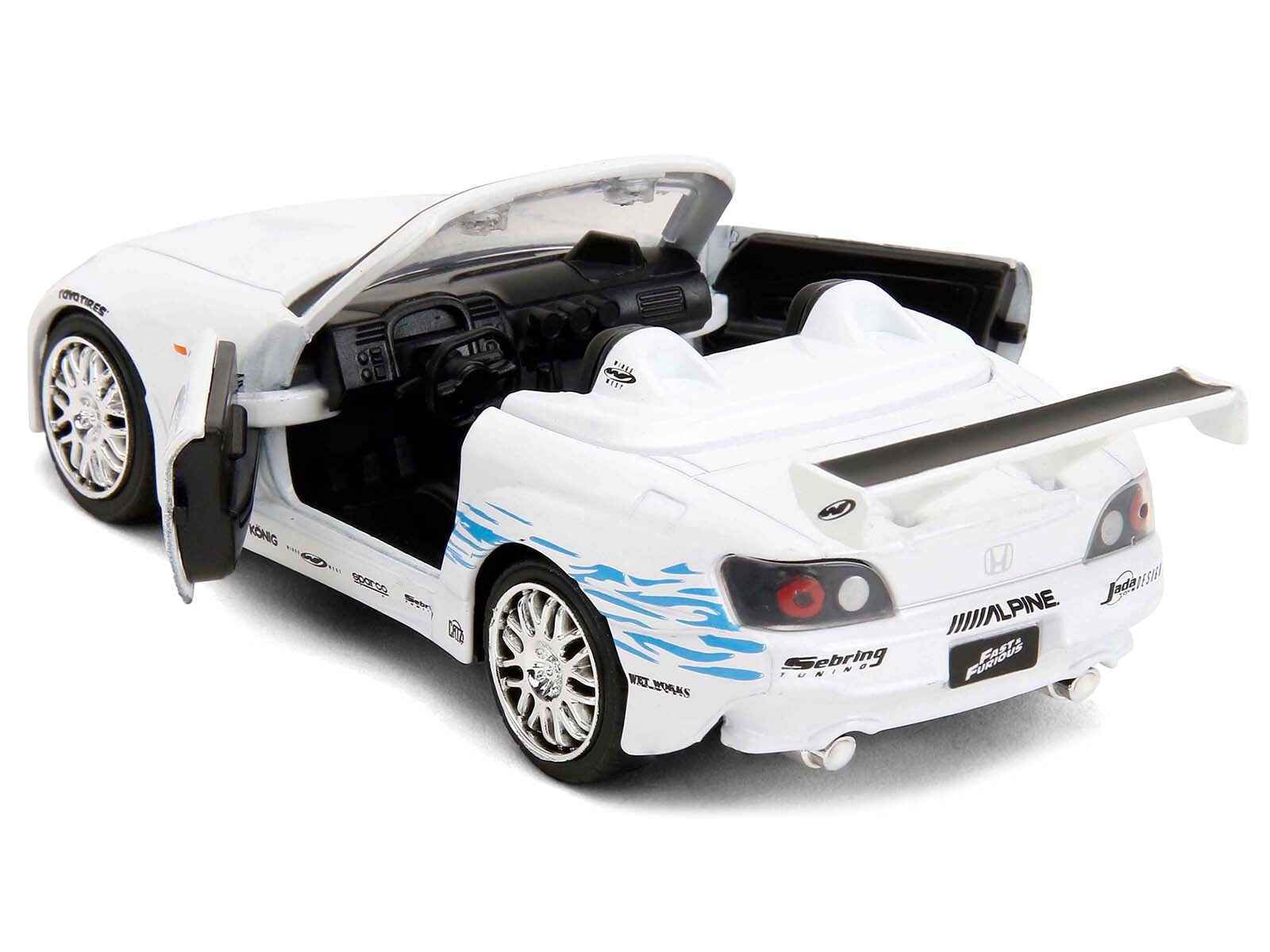 2001 Honda S2000 Convertible White with Graphics "Fast & Furious Remix - 25th Anniversary" Series 1/32 Diecast Model Car by Jada Cartsfy Inc.