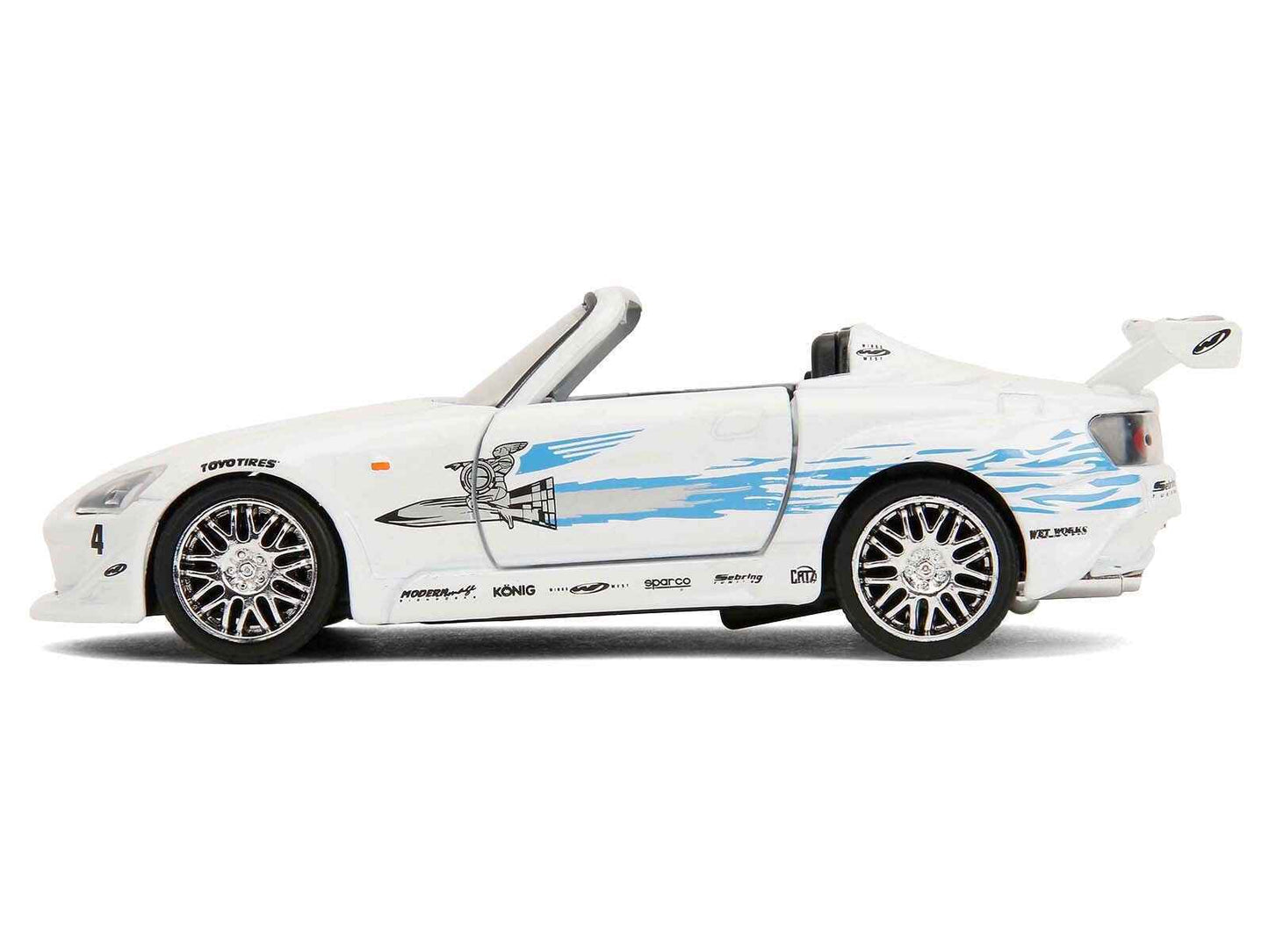 2001 Honda S2000 Convertible White with Graphics "Fast & Furious Remix - 25th Anniversary" Series 1/32 Diecast Model Car by Jada Cartsfy Inc.