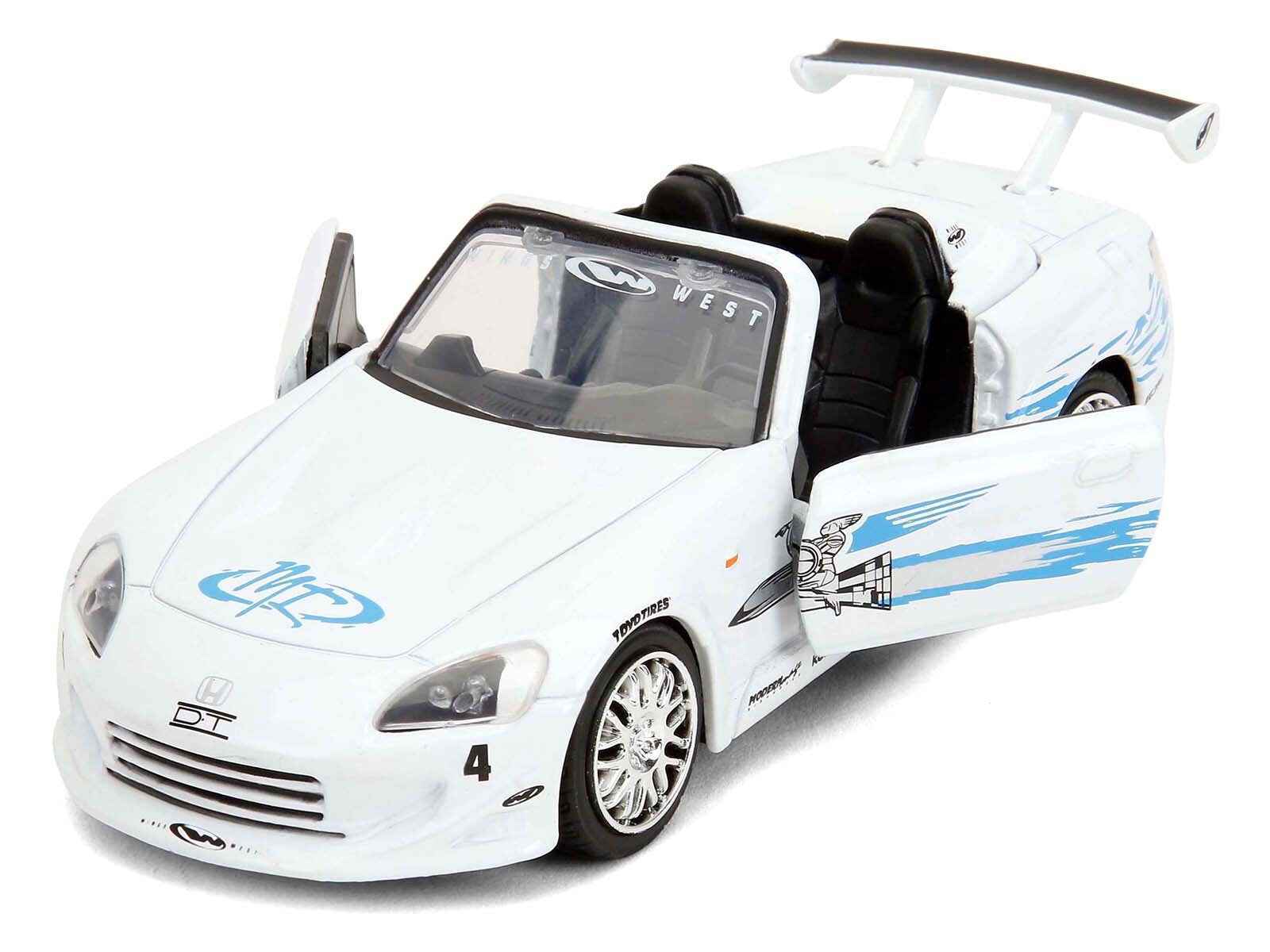 2001 Honda S2000 Convertible White with Graphics "Fast & Furious Remix - 25th Anniversary" Series 1/32 Diecast Model Car by Jada Cartsfy Inc.