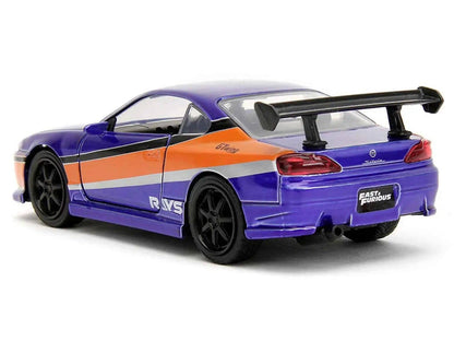 2001 Nissan Silvia S15 RHD (Right Hand Drive) Blue Metallic with Graphics "The Fast and the Furious: Tokyo Drift" (2006) Movie "Fast & Furious" Series 1/32 Diecast Car Model by Jada Miniature Motors Default Title Default Title-