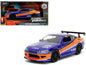 2001 Nissan Silvia S15 RHD (Right Hand Drive) Blue Metallic with Graphics "The Fast and the Furious: Tokyo Drift" (2006) Movie "Fast & Furious" Series 1/32 Diecast Car Model by Jada Cartsfy Inc.