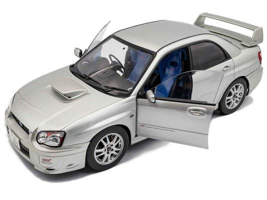 2004 Subaru Impreza WRX STI RHD (Right Hand Drive) Premium Silver Effect 1/18 Diecast Model Car by Solido Cartsfy Inc.