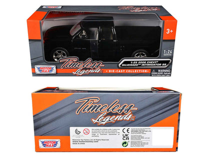 2006 Chevrolet Silverado Intimidator SS Pickup Truck Black "Timeless Legends" Series 1/25 Diecast Model Car by Motormax Miniature Motors Default Title Default Title-