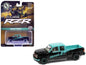 2006 Chevrolet Silverado Pickup Truck "Polaris RZR" Black and Blue 1/64 Diecast Model by Auto World