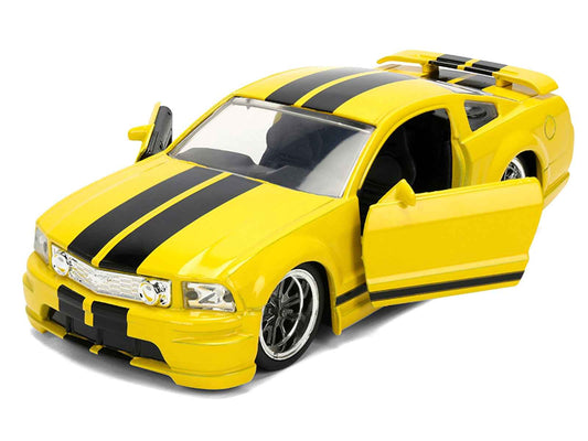 2006 Ford Mustang GT Yellow with Black Stripes "Fast & Furious 25 Years" Series 1/32 Diecast Model Car by Jada Cartsfy Inc.