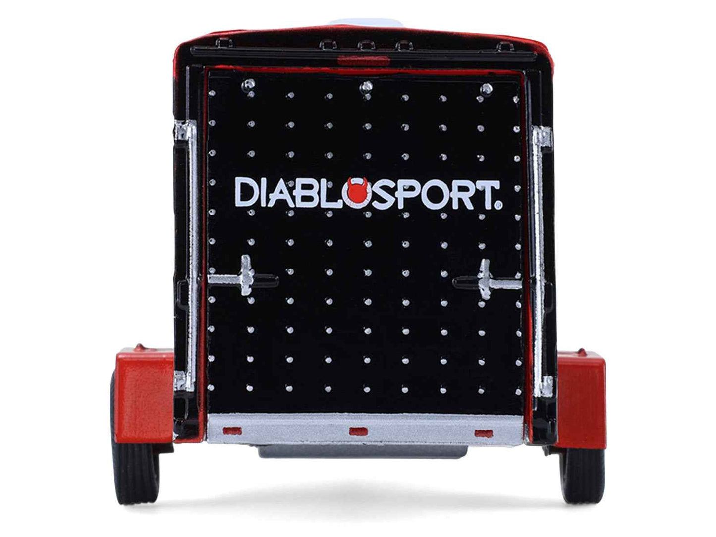 2012 Jeep Wrangler Unlimited "Diablo Sport" Black with Red Graphics and Small Cargo Trailer "Hitch & Tow" Series 33 1/64 Diecast Model Cars by Greenlight Miniature Motors Default Title Default Title-