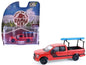 2015 Ford F-150 Pickup Truck with Ladder Rack Red with Black Stripes "Down on the Farm" Series 11 1/64 Diecast Model by Greenlight Cartsfy Inc.