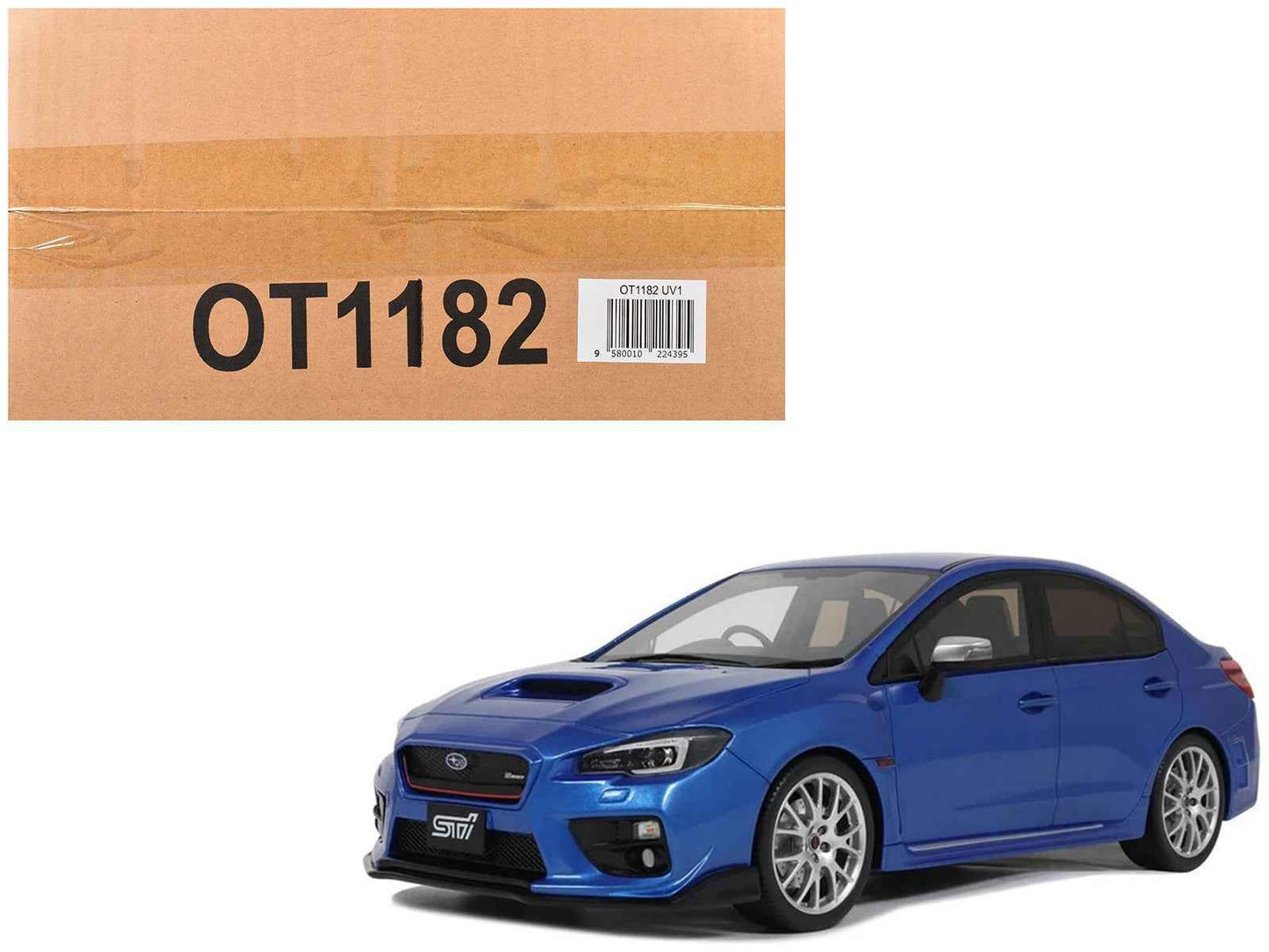 2015 Subaru WRX Sti S207 RHD (Right Hand Drive) Blue Pearl Metallic Limited Edition to 2000 pieces Worldwide 1/18 Model Car by Otto Mobile Miniature Motors Default Title Default Title-